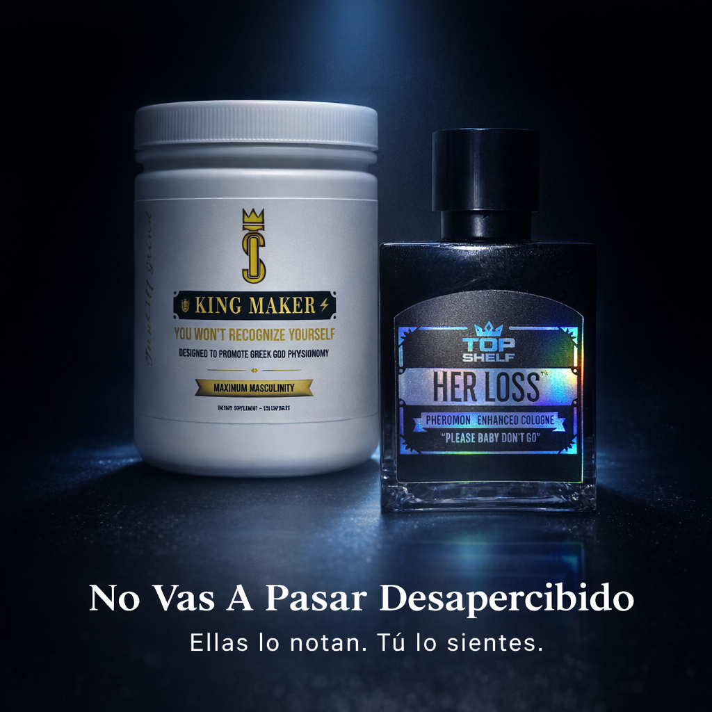 Combo Macho Alfa (Perfume con Feromonas Her Loss + Suplemento Varonil King Maker)