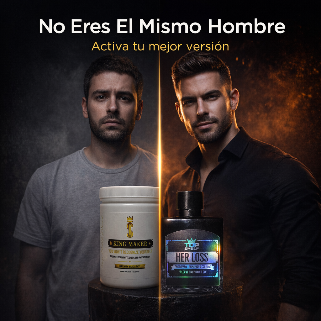 Combo Macho Alfa (Perfume con Feromonas Her Loss + Suplemento Varonil King Maker)