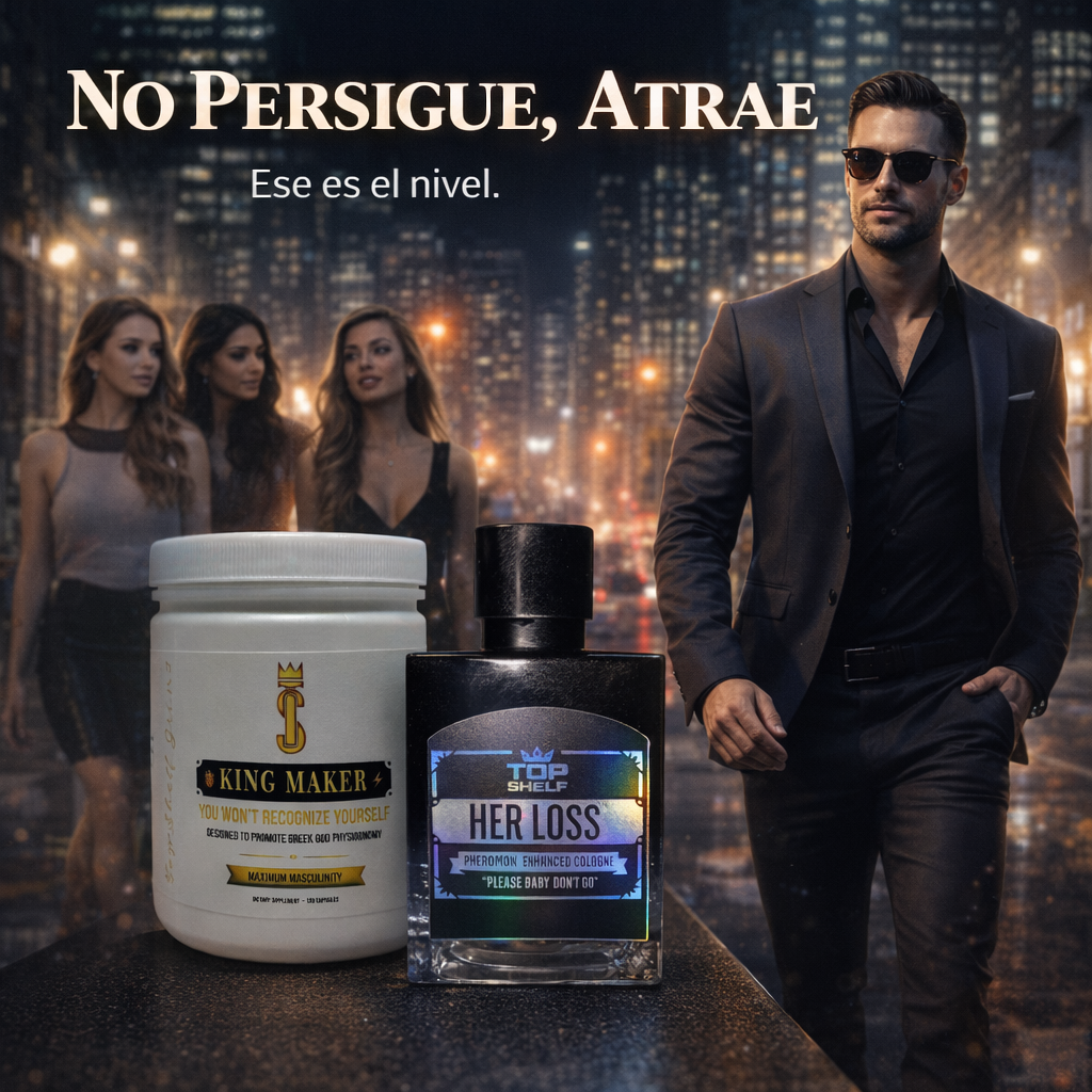Combo Macho Alfa (Perfume con Feromonas Her Loss + Suplemento Varonil King Maker)